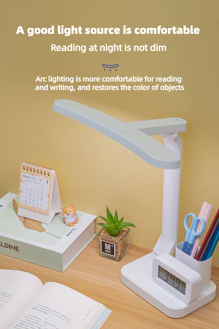 Stylish Arc Eye Table Light With Alarm Clock