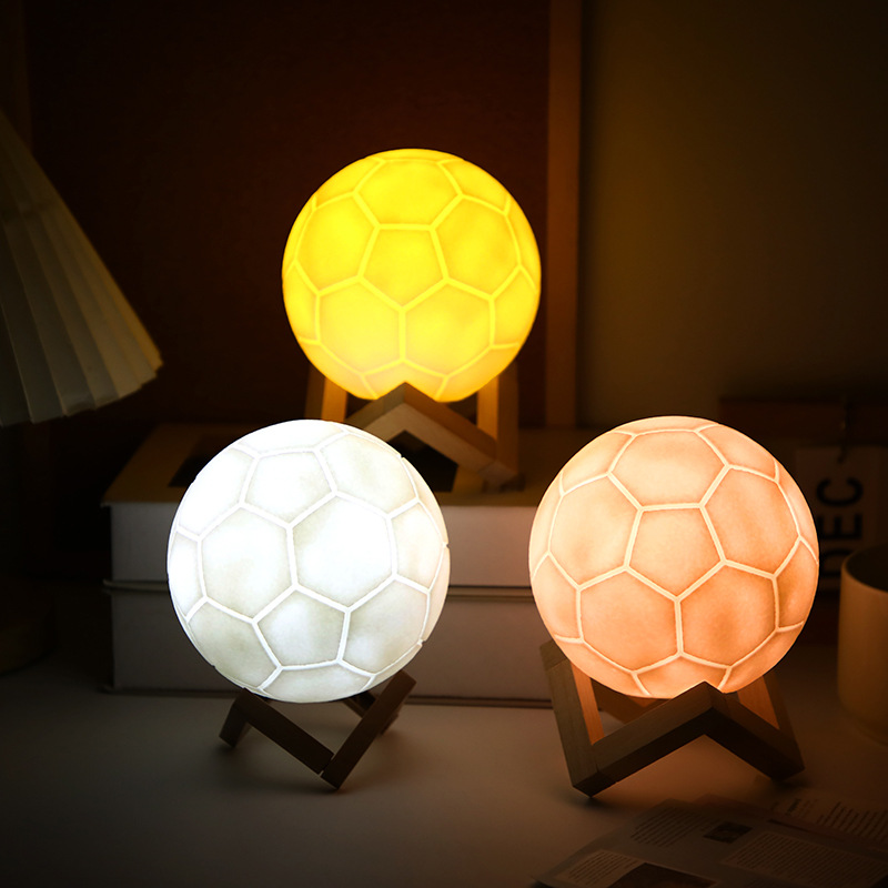 3D Creative 12cm LED Football Lamp