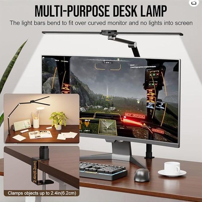 HHT-1530 Clip Double Headed LED Table Lamp