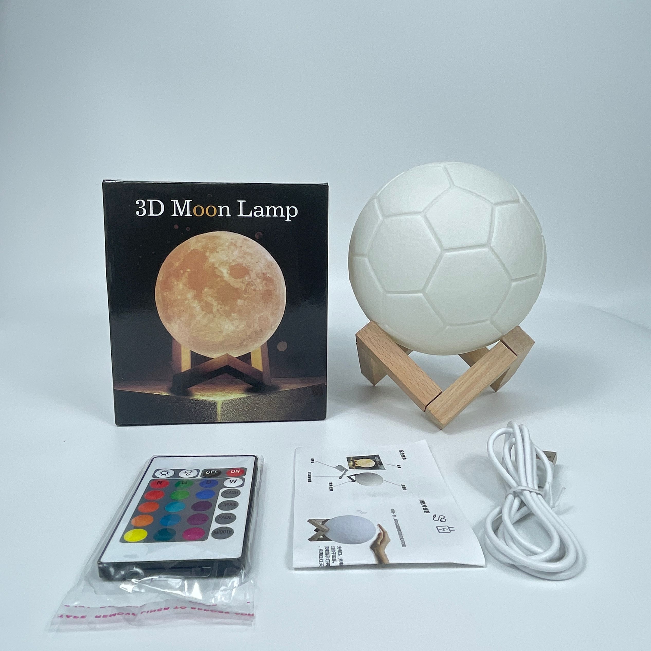 3D Creative 12cm LED Football Lamp