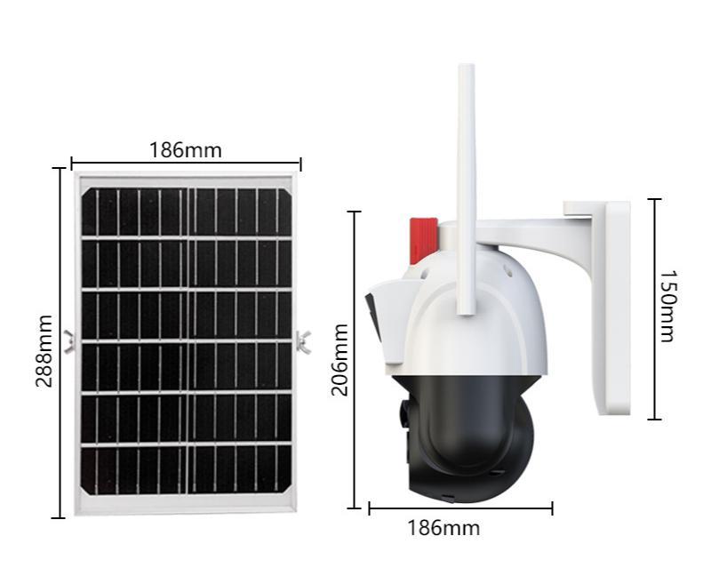 HHT05D Double Security Cameras Wireless Outdoor With Solar Panel